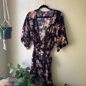 Forever 21 floral wrap dress 3X